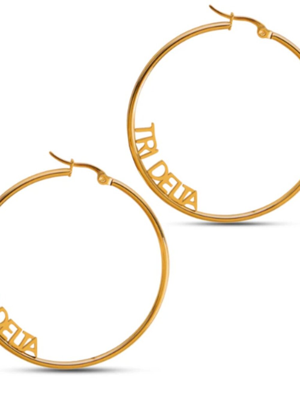 Delta Delta Delta Hoop Earrings